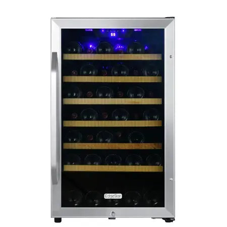EdgeStar - 20 Inch Wide 44 Bottle Capacity Free Standing Wine Cooler with Reversible Door and LED Lighting - My Store